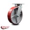 Service Caster 8 Inch Kingpinless Red Poly on Steel Wheel Swivel Top Plate Caster SCC SCC-KP30S820-PUR-RS - alternate 2